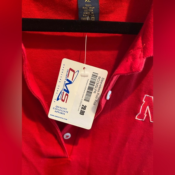 NWT Nebraska Husker Sleeveless Polo XL - Picture 3 of 4